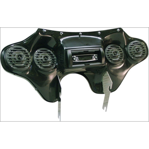 PartzBiz HD: 4414555-Hoppe Quadzilla Quick Detach Fairing Speakers FLHR w/ Handlebar Control | HDF-RK-QZ-HC