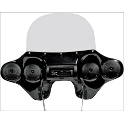 PartzBiz HD DS23300128 - Hoppe Quadzilla Quick Detach Fairing Speakers FLSTC/F w/ Handlebar Control | HDF-SFT-QZ-HC