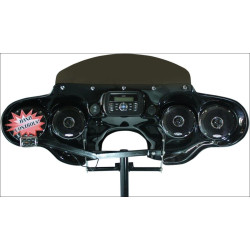 PartzBiz HD DS23300131 - Hoppe Quadzilla Quick Detach Fairing Speakers FLSTN w/ Handlebar Control | HDF-SFTDX-QZ-HC