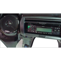 PartzBiz HD DS23300007 - Hoppe Quadzilla Quick Detach Fairing w/ Speakers & Jenson FLSTC/F | HDF-FB