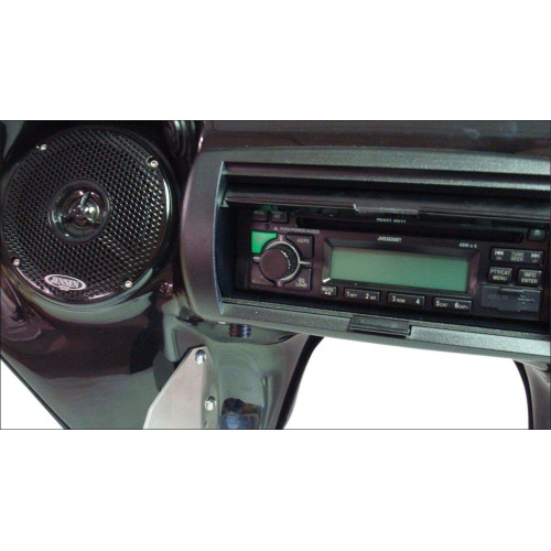 PartzBiz HD: 4414517-Hoppe Quadzilla Quick Detach Fairing w/ Speakers & Jenson FLSTC/F | HDF-FB