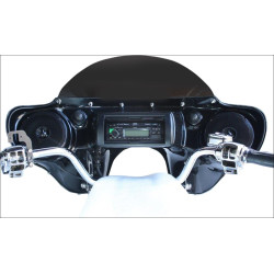 PartzBiz HD DS23300129 - Hoppe Sportzilla Quick Detach Fairing Speakers FLHR w/ Handlebar Control | HDF-SPTZ-RK-HC