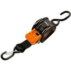 PartzBiz HD CB-F111640 - CargoBuckle F111640 Mini G3 สายรัดแบบยืดหดได้พร้อมตะขอรูปตัว S คู่