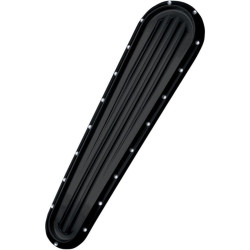 PartzBiz HD DS22020153 - Covingtons Customs Dimpled Black Dash Insert Cover Harley FLHX FLTRX 08-17 | C1253-B