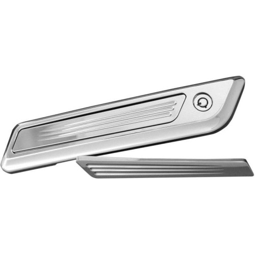 PartzBiz HD: 4414414-Accutronix Chrome Speedball Latch Cover Inserts for Harley Touring Models 2014 - BLI14-SBC