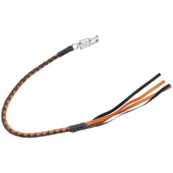 PartzBiz HD TR477038 - Iron Braid 36" Leather Old School Black / Orange Get Back Whip for Motorcycle - 1009-36 BLACK/ORANGE PartzBiz HD TR477038 - Iron Braid 36" Leather Old School Black / Orange Get Back Whip for Motorcycle - 1009-36 BLACK/ORANGE