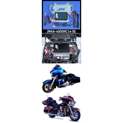 PartzBiz HD JMAA-4000HC14-SG - J&M JMAA-4000HC14-SG Performance Series 4-CH 400w Amp Kit 14-19 Harley FLHX Street Glide 4-Speakers Bagger Dresser Touring | JMAA-3600HC14-SG