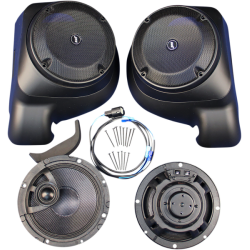 PartzBiz HD HLRKW6582TW-XRP - J&M 6.58" ROKKER XRP Fairing Lowers Speaker Kit Harley Batwing 14-Up