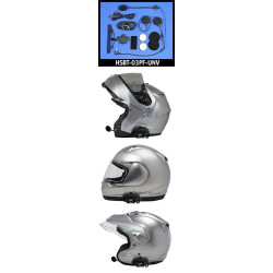 PartzBiz HD HSBT-03PF-UNV - J&M Elite BT-03 Series Bluetooth Headset Universal Moto Helmet 4-Way Intercom HSBT-03PF-UNV 4403-0118 44030118 217948 94-1347 metric honda yamaha suzuki kawasaki best for sena cardo scala Harley Bagger Touring Road Glide Electra Street Glide Custom Ch