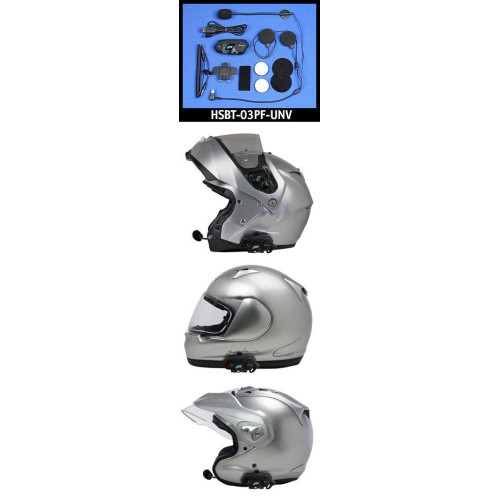 PartzBiz HD: 4414430-J&M Elite BT-03 Series Bluetooth Headset Universal Moto Helmet 4-Way Intercom HSBT-03PF-UNV 4403-0118 44030118 217948 94-1347 metric honda yamaha suzuki kawasaki best for sena cardo scala Harley Bagger Touring Road Glide Electra Street Glide Custom Ch
