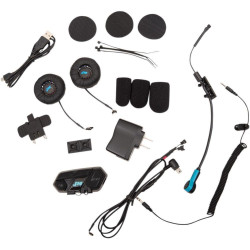 PartzBiz HD HSBT-04EL-LDC - J&M Elite BT-04 Series Bluetooth Headset Motorcycle 4-Way Intercom 4403-0128 44030128 218328 metric honda yamaha suzuki kawasaki best for sena cardo scala Harley Bagger Touring Road Glide Electra Street Glide Custom Chopper Motorcycle Sound System Spe