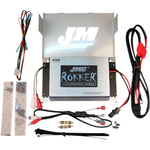 PartzBiz HD: 4414392-J&M JMC ROKKER 200 W 2-Channel Amplifier Kit Harley Batwing 98-13