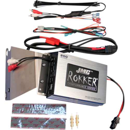 PartzBiz HD: 4414394-J&M JMC ROKKER 200 W 2-Channel Amplifier Kit Harley Road Glide 98-13