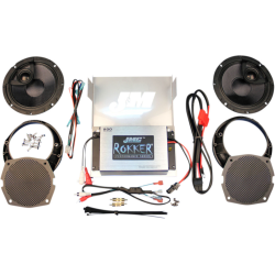 PartzBiz HD RPKT-200HC13 - J&M JMC ROKKER 200W 2-Channel Amplifier Speaker Kit Harley Batwing 98-13