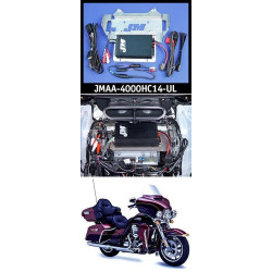 PartzBiz HD JMAA-4000HC14-UL - J&M JMAA-4000HC14-UL Performance Series 4-CH 400w Amp Kit 14-19 Harley Ultra Classic Limited FLHTCU FLHTK | JMAA-3600HC14-UL