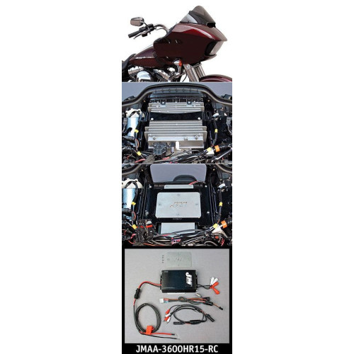 PartzBiz HD: 4414405-J&M JMAA-4000HR15-RC Performance Series 400w RMS 4-CH Amp Kit 15-19 Harley FLTR Road Glide Touring Bagger Dresser | JMAA-3600HR15-RC