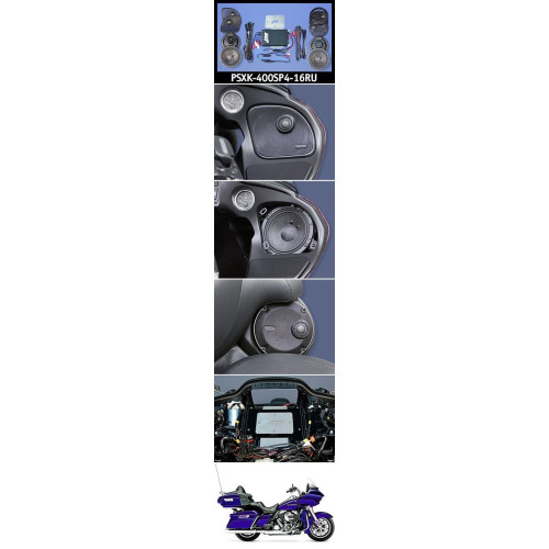 PartzBiz HD: 4414407-J&M Performance Series 4 Speaker 400 Watt Amp Kit 16-18 Harley Road Glide FLTR/U | PSXK-400SP4-16RU PartzBiz HD: 4414407-J&M Performance Series 4 Speaker 400 Watt Amp Kit 16-18 Harley Road Glide FLTR/U | PSXK-400SP4-16RU