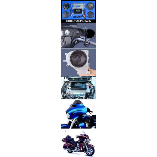 PartzBiz HD: 4414379-J&M ROKKER XXR EXTREME 350 วัตต์ 2 ลำโพงชุด 14-18 Harley Batwing FLH | XXRK-350SP2-14SG