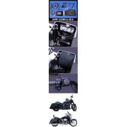 PartzBiz HD JAMP-350RK14-BLU - J&M ROKKER XXR 350 Watt 2-Channel Amplifier Kit Bluetooth Control 98-18 Road King เครื่องขยายเสียง PartzBiz HD JAMP-350RK14-BLU - J&M ROKKER XXR 350 Watt 2-Channel Amplifier Kit Bluetooth Control 98-18 Road King เครื่องขยายเสียง