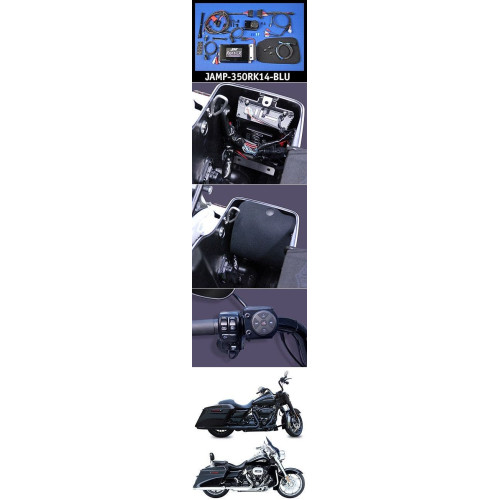 PartzBiz HD: 4414384-J&M ROKKER XXR 350 Watt 2-Channel Amplifier Kit Bluetooth Control 98-18 Road King เครื่องขยายเสียง PartzBiz HD: 4414384-J&M ROKKER XXR 350 Watt 2-Channel Amplifier Kit Bluetooth Control 98-18 Road King เครื่องขยายเสียง