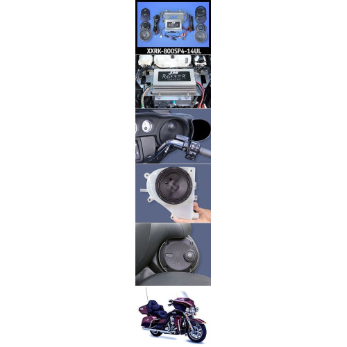 PartzBiz HD: 4414354-J&M ROKKER XXR EXTREME 800w Watt 4-Speaker Amplifier Kit 14-18 Harley Ultra /Ltd | J&M ROKKER XXR EXTREME 800w Watt 4-Speaker Amplifier Kit 14-18 Harley Ultra /Ltd | เครื่องเสียง XXRK-800SP4-14UL อัพเกรดระบบเสียง davidson touring ดีที่สุดสำหรับ