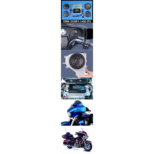 PartzBiz HD: 4414356-J&M ROKKER XXR Stage 5 350w 2-Speaker Amplifier Install Kit 14-18 Harley FLHT/X