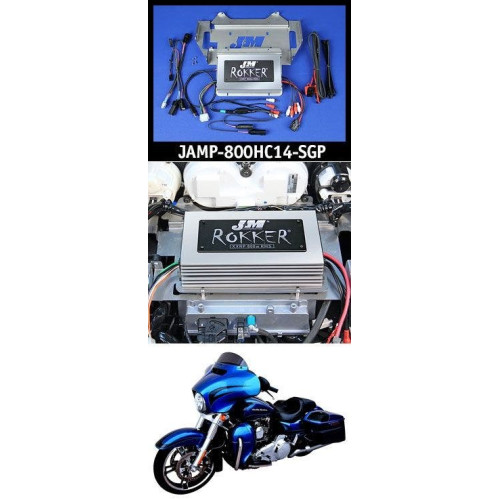 PartzBiz HD: 4414358-J&M ROKKER XXRP 700w 4-CH DSP Programmable Amp 14-20 Harley FLHX ช่วงล่าง/หลัง JAMP-800HC14-SGP 4405-0635 44050635 เหมาะสำหรับการอัพเกรดระบบเสียง davidson