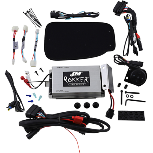 PartzBiz HD: 4414367-J&M ROKKER® XXR 400W 2-Channel Bluetooth Amp Kit Harley Road King 98-18 PartzBiz HD: 4414367-J&M ROKKER® XXR 400W 2-Channel Bluetooth Amp Kit Harley Road King 98-18