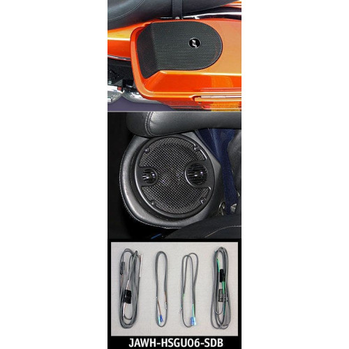 PartzBiz HD: 4414329-J&M Saddlebag-Lid or Rear-Pod Speaker Wire Harness kit 98-13 Harley JAWH-HSGU06-SDB
