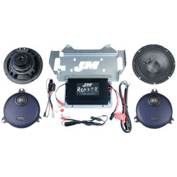 PartzBiz HD XXRK-400SP2-14SG-ST5 - J&M Stage-5 Rokker® XXR 400w 2 Channel Amp Speaker Kit Harley Batwing 14-20 PartzBiz HD XXRK-400SP2-14SG-ST5 - J&M Stage-5 Rokker® XXR 400w 2 Channel Amp Speaker Kit Harley Batwing 14-20