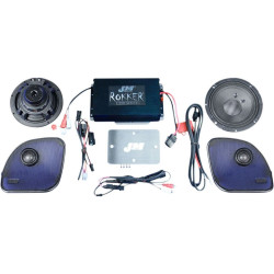 PartzBiz HD XXRK-400SP2-15RG-ST5 - J&M Stage-5 Rokker® XXR 400w 2 Channel Amp Speaker Kit Harley Road Glide 15-20 PartzBiz HD XXRK-400SP2-15RG-ST5 - J&M Stage-5 Rokker® XXR 400w 2 Channel Amp Speaker Kit Harley Road Glide 15-20
