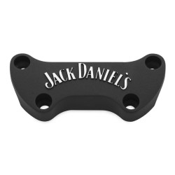 PartzBiz HD TR077710 - Jack Daniels OLD # 7 Wrinkle Black 1” แคลมป์ไรเซอร์แฮนด์สำหรับบาร์ Harley | 106-248