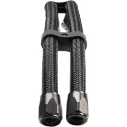 PartzBiz HD DS07110236 - Jagg 0711-0236 Black Fiber Braided Oil Cooler Hose Upgrade Kit Harley Davidson Metric custom motorcycle bike upgrade replacement line 211-JLWN06-6