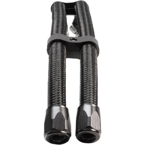 PartzBiz HD: 4414339-Jagg 0711-0236 Black Fiber Braided Oil Cooler Hose Upgrade Kit Harley Davidson Metric custom motorcycle bike upgrade replacement line 211-JLWN06-6