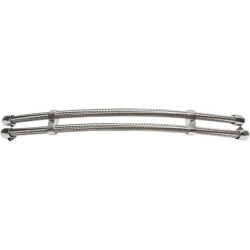 PartzBiz HD DS07110237 - Jagg 0711-0237 Stainless Steel Braided Oil Cooler Hose Upgrade Kit Harley Davidson Metric custom motorcycle bike upgrade replacement line 211-JSSN06-6