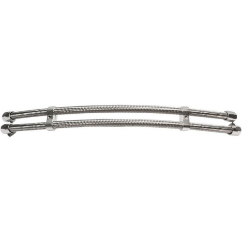 PartzBiz HD: 4414340-Jagg 0711-0237 Stainless Steel Braided Oil Cooler Hose Upgrade Kit Harley Davidson Metric custom motorcycle bike upgrade replacement line 211-JSSN06-6