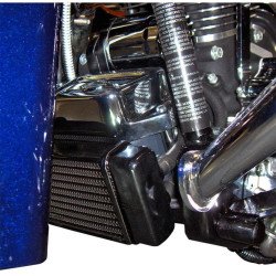 PartzBiz HD WP821-2006 - Jagg Black Horizonal Low Mount 10 Row Oil Cooler Kit Harley Touring 84-08 | 750-2300