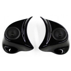 PartzBiz HD JARZ-1234-0001 - Jarz Gloss Black Pods W/ Tweeter Complete Kit 14-17 รุ่น Batwing Fairing