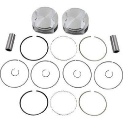 PartzBiz HD DS09106008 - JE Pistons 370244 Dome 4.08" 114ci Big Bore Piston Set Harley M8 17-Up best new engine motor performance upgrade forged touring bagger dresser softail dyna motorcycle replacement big bore
