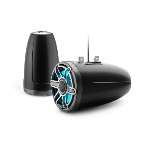 PartzBiz HD: 4414161-JL Audio 8.8 นิ้วระบบโคแอกเซียลทาวเวอร์แบบปิดพร้อม LED ทรานสเฟลกทีฟ; กระจังหน้าแบบสปอร์ตสีดำซาติน