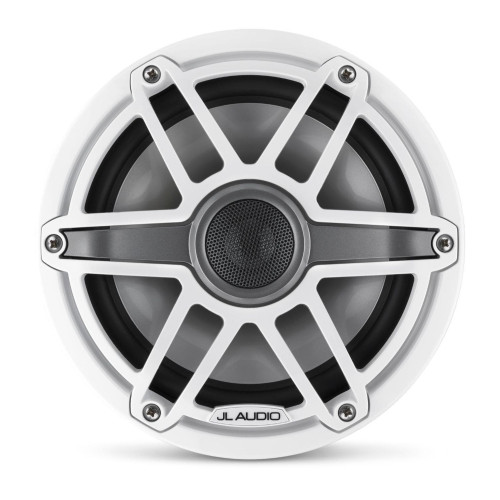 PartzBiz HD: 4414126-JL Audio M6 ชุดลำโพงโคแอกเซียลสำหรับเรือเดินทะเลขนาด 7.7 นิ้วพร้อมตะแกรงสปอร์ตสีขาว