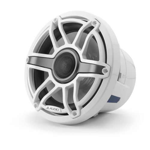 PartzBiz HD: 4414131-JL Audio M6 ชุดลำโพงโคแอกเชียลสำหรับเรือเดินทะเลขนาด 8.8 นิ้วพร้อมตะแกรงสปอร์ตสีขาว