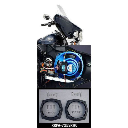 PartzBiz HD: 4414059-J&M 7.25” Speaker Adapter Rings สำหรับ Harley-Davidson Classic (Batwing) Fairing 1998-2013 | RRPA-725SRHC