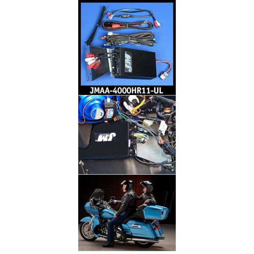 PartzBiz HD: 4414071-J&M JMAA-4000HR11-UL Performance Series 4-CH 400w Amp Kit 11-13 Harley FLTRU Road Glide Ultra Bagger Dresser Touring | JMAA-3600HR11-UL