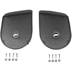 PartzBiz HD HGRL-SD06 - J&M Saddlebag Lid Speaker Grill ชุดสำหรับ Harley 98-13 FLH/T Boom Speaker Lids | HGRL-SD06