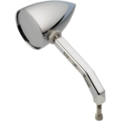 PartzBiz HD DS06401379 - Joker Machine 03-011 Chrome ViewTech V Billet Mirror Screw In Late Harley Fit
