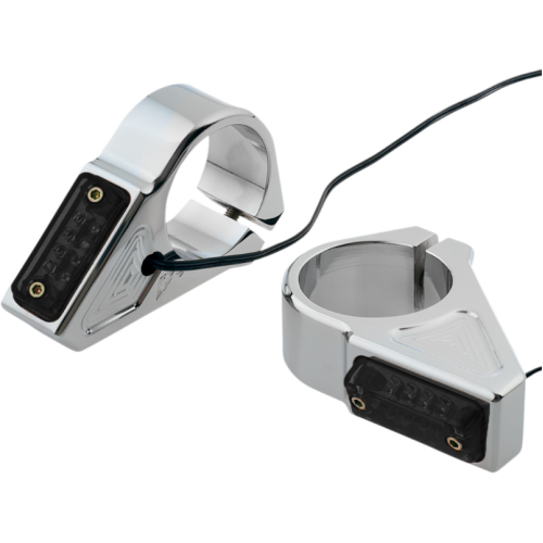 PartzBiz HD: 4414014-Joker Machine 05-303-3 ไฟเลี้ยว Chrome Marker 39 มม. ส้อม Amber LED