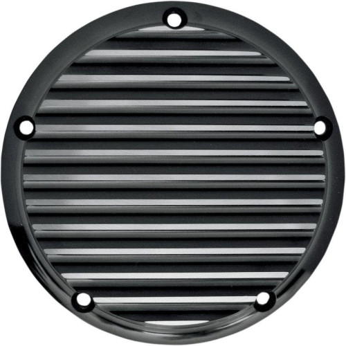 PartzBiz HD: 4414006-Joker Machine Black Finned 5 Hole Derby Cover สำหรับ Harley Big Twin Cam 99-16 | 06-99TC PartzBiz HD: 4414006-Joker Machine Black Finned 5 Hole Derby Cover สำหรับ Harley Big Twin Cam 99-16 | 06-99TC