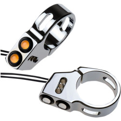 PartzBiz HD DS20201302 - Joker Machine Chrome 41 มม. LED ด้านหน้า Rat Eye Amber Turn สัญญาณ Harley | 05-200-2C PartzBiz HD DS20201302 - Joker Machine Chrome 41 มม. LED ด้านหน้า Rat Eye Amber Turn สัญญาณ Harley | 05-200-2C