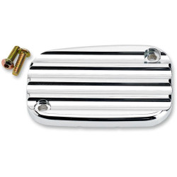 PartzBiz HD DS06100842 - เครื่องโจ๊กเกอร์ Chrome Finned ฝาครอบกระบอกสูบเบรคหน้า Harley 08-15 FLH/T - 08-002C PartzBiz HD DS06100842 - เครื่องโจ๊กเกอร์ Chrome Finned ฝาครอบกระบอกสูบเบรคหน้า Harley 08-15 FLH/T - 08-002C